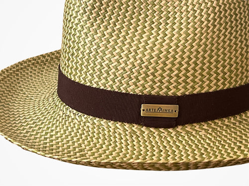 Chapeau en paille artisanal bicolore - Chapeau Aguacate