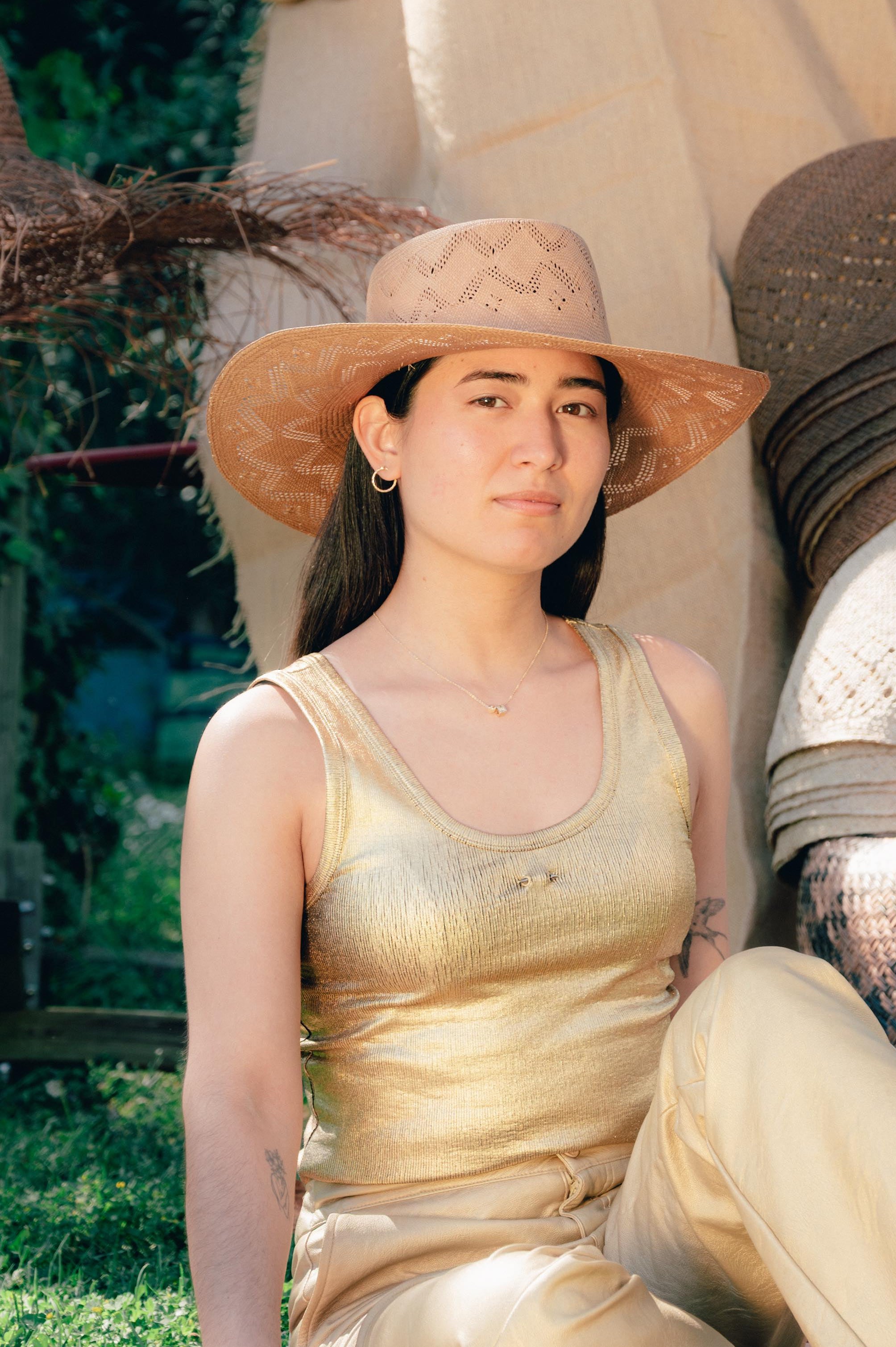 Chapeau en paille paso fino artisanal - Eva