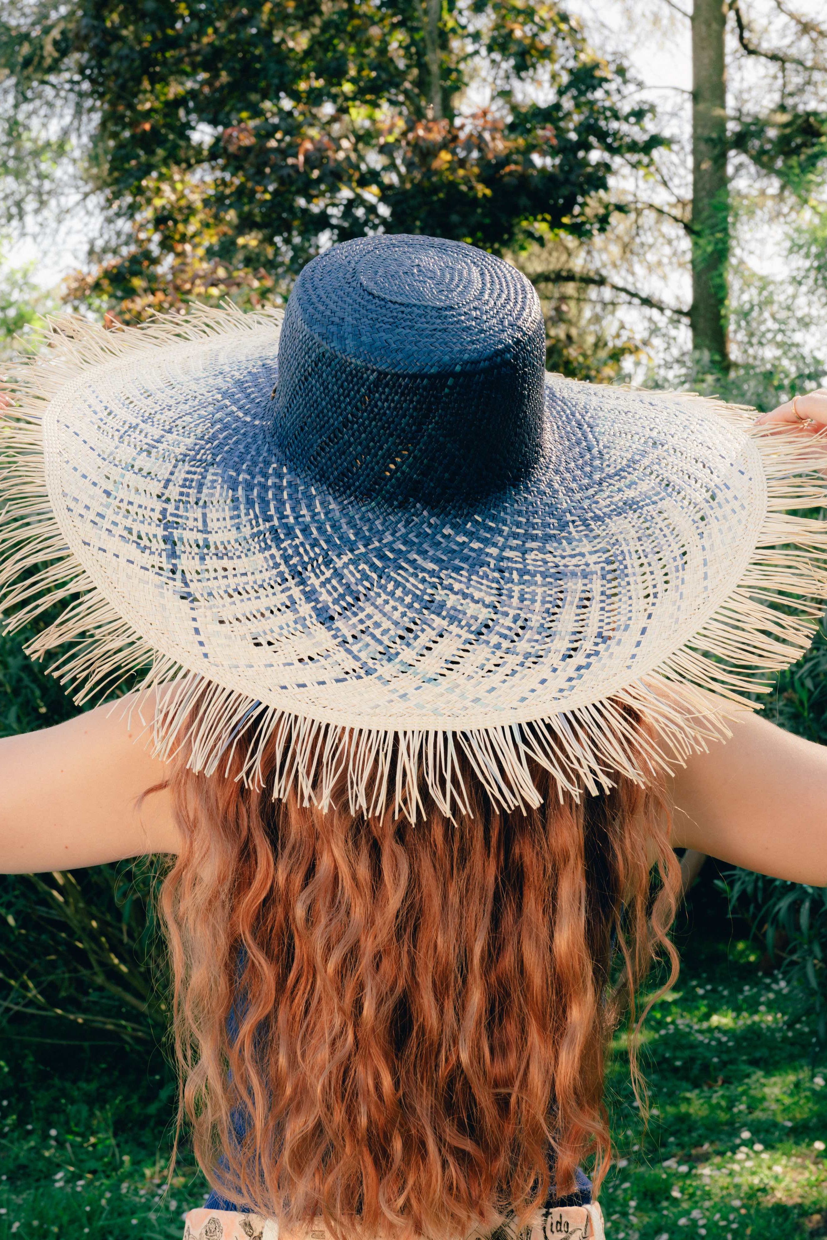 Grand chapeau en paille à larges bords - Marie
