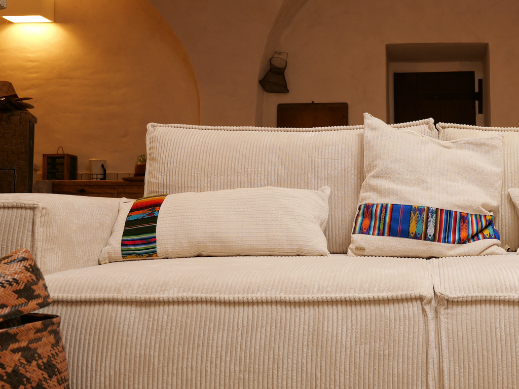 Coussins écrus artisanal Andes– Coussins décoratifs artisanaux
