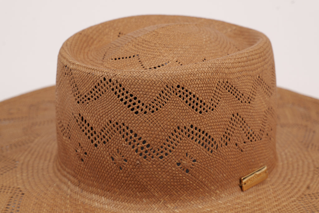 Chapeau en paille paso fino artisanal - Eva